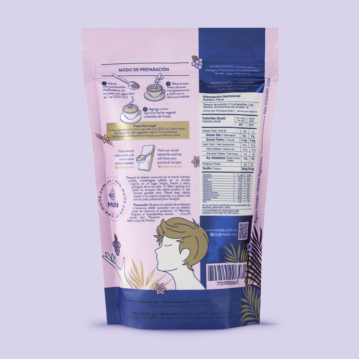 Colágeno Hidrolizado + Coco & Uva – Suavidad y Juventud